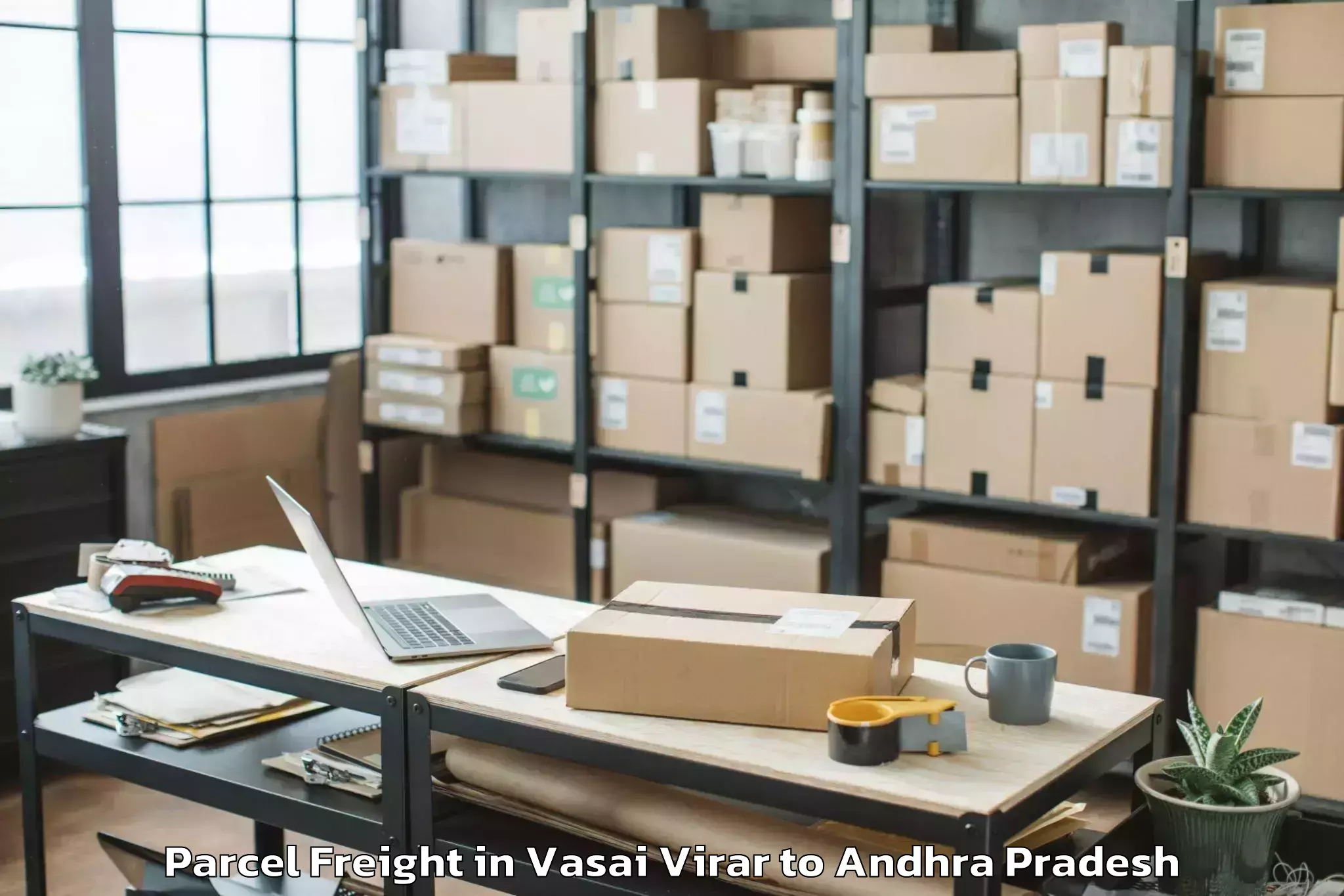 Easy Vasai Virar to Peddapappuru Parcel Freight Booking